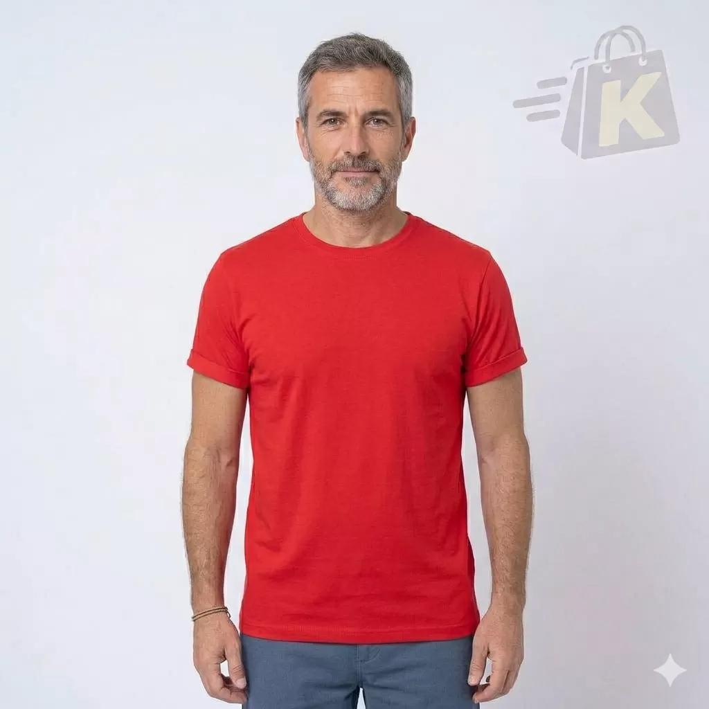 Remera Roja Lisa Básica 100% Algodón Premium