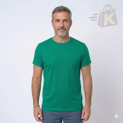 Remera Verde Lisa Básica 100% Algodón Premium